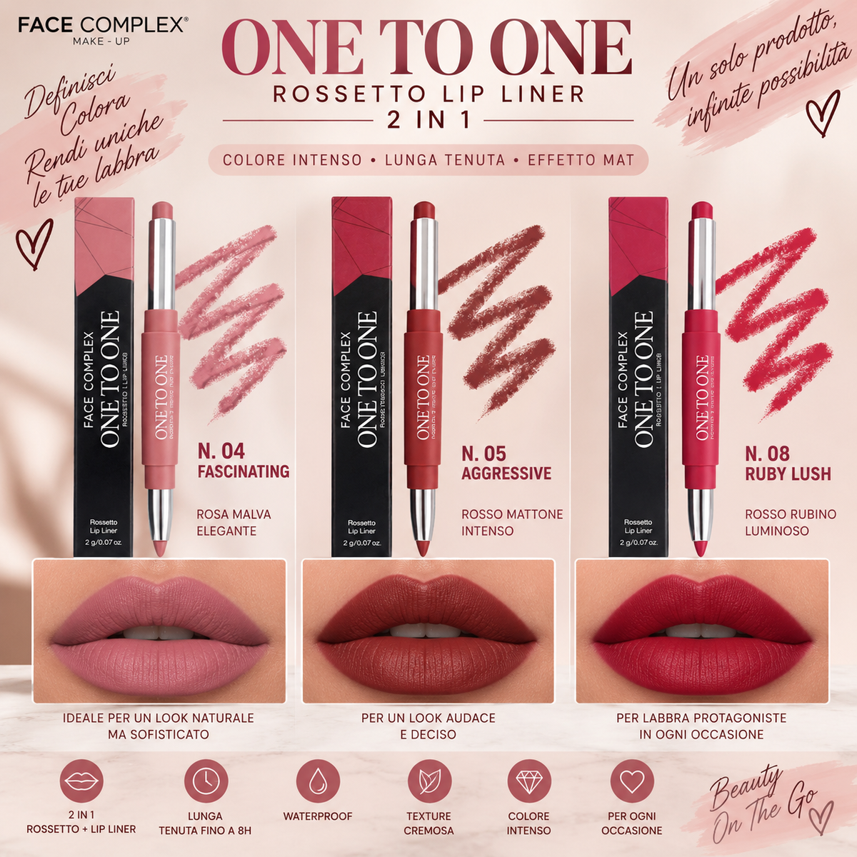 FACE COMPLEX | ONE TO ONE ROSSETTO LIP LINER