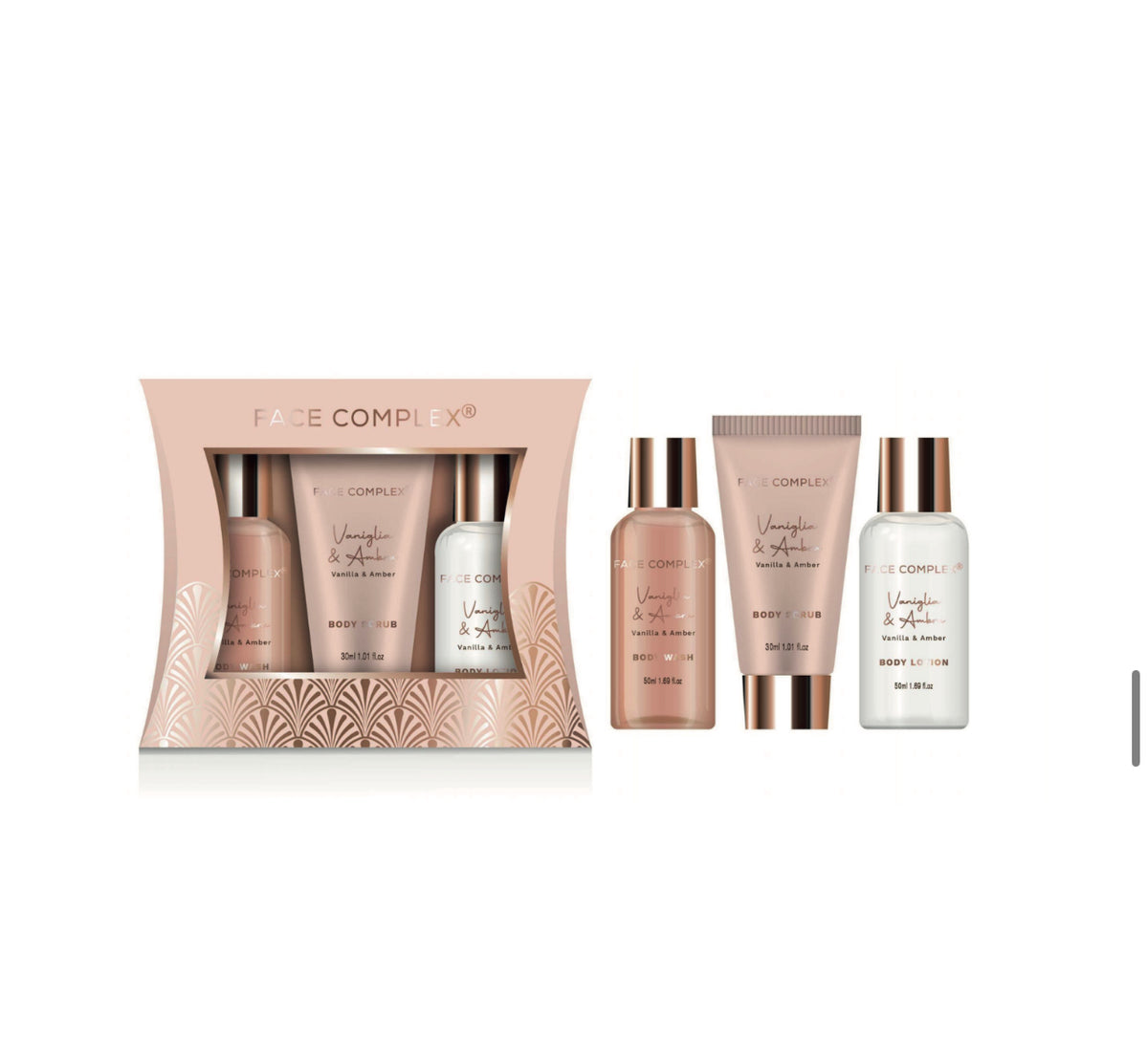 FACE COMPLEX GIFT SET 24 BAGNOSCHIUMA 50ML+CREMA CORPO 50ML+SCRUB CORPO30ML