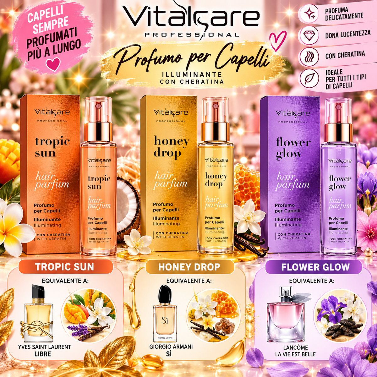 VITALCARE profumo capelli 50ml equivalenze