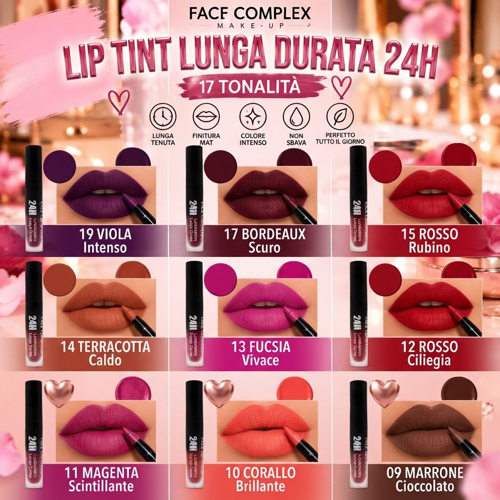 FACE COMPLEX | 24H tinta labbra 👄 matte