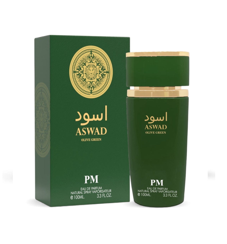 PM ASWAD OLIVE GREEN EDP 100 ML ISPIRATO: LATTAFA ASAD GREEN
