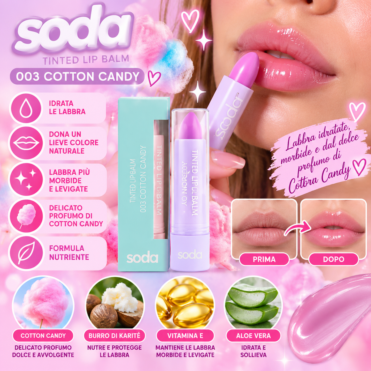 SODA TINTED LIP BALM COTTON CANDY