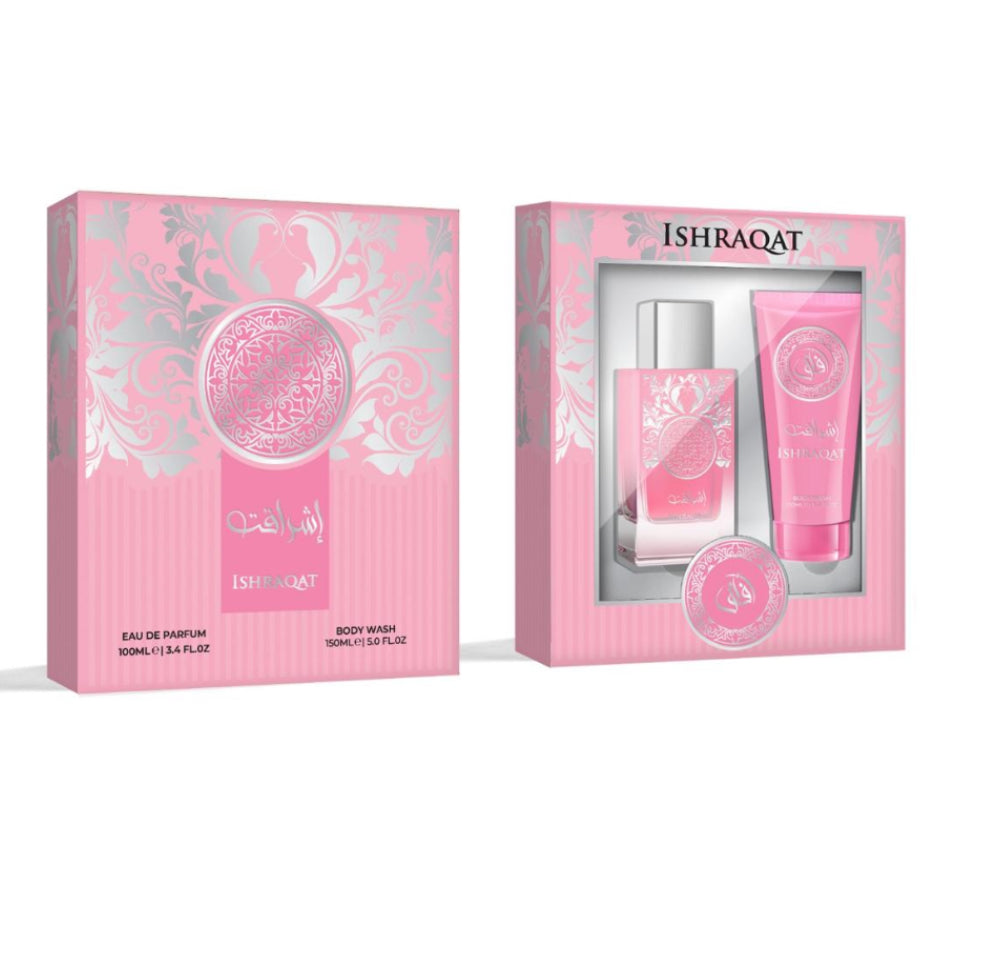 AFAQ GIFT SET ISHRAQAT EDT 100ML + SHOWER GEL 150ML