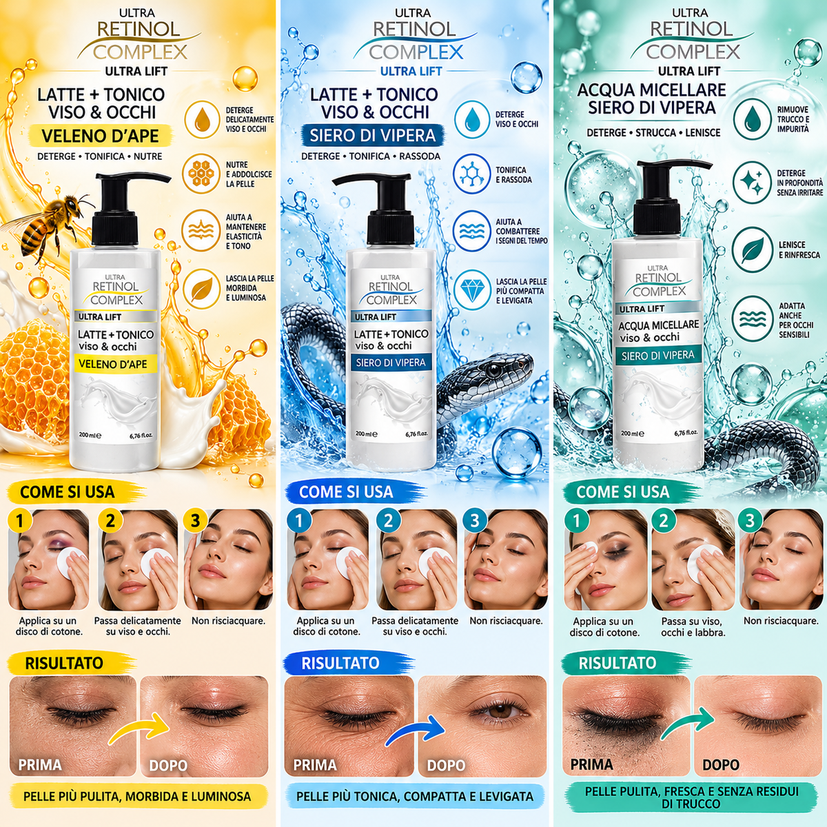 RETINOL COMPLEX | LATTE TONICO ACQUA MICELLARE 200ml