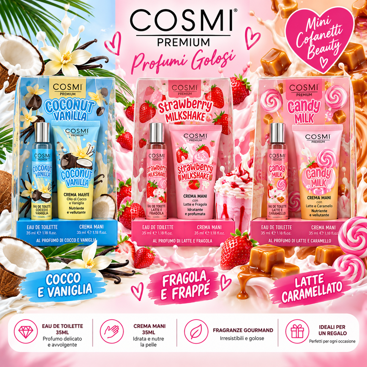 Cosmi coffret 35 ml crema mani + profumo