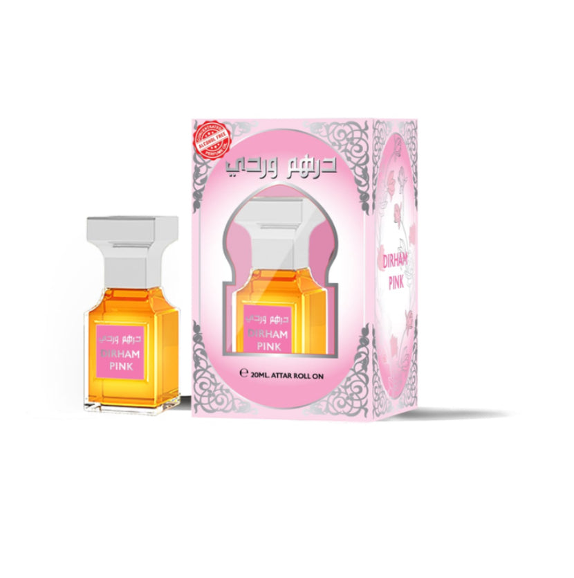 DIRHAM PINK ATTAR ROLL ON 20ML ORIGINAL REFERENCE DIRHAM WARDI