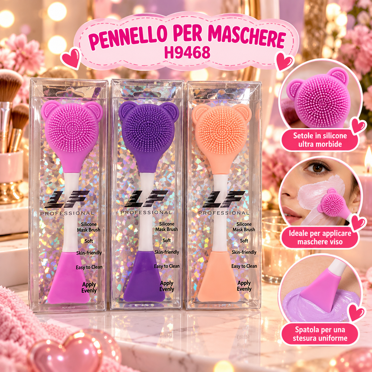 L&F Pennello per Maschera Viso in Silicone – H9468 (Colore casuale)
