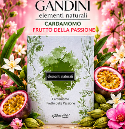 Gandini Elementi Naturali Cofanetto – Shower Gel 400 ml Cardamomo + 400 ml Frutto della Passione