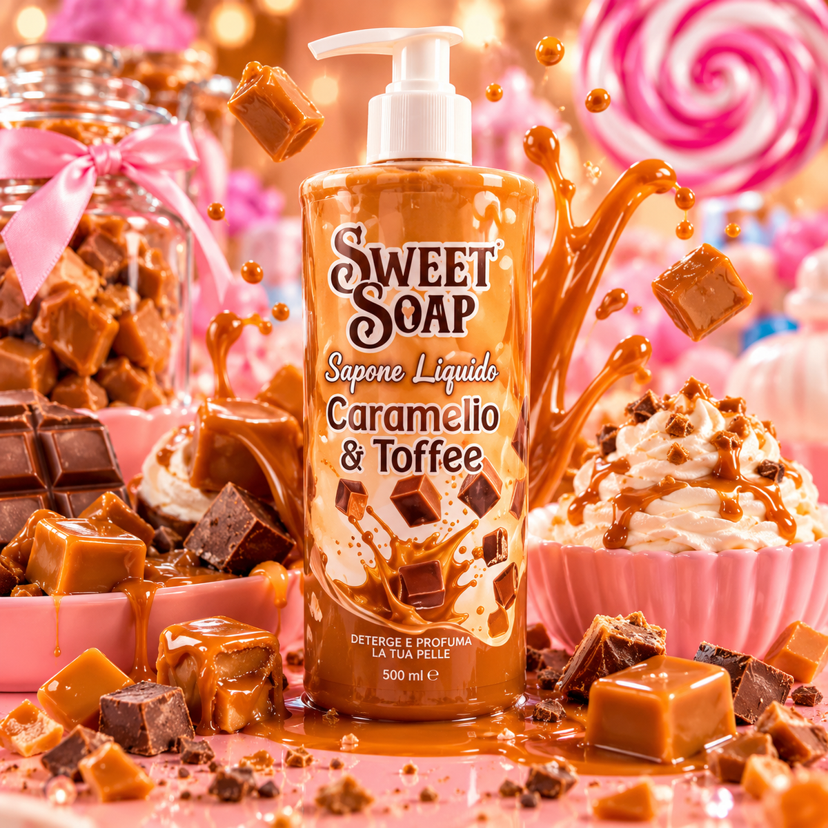 Sweet Soap Caramello & Toffee – Sapone Liquido Mani 500ml