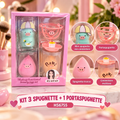 Kit 3 Spugnette Make-Up + Portaspugnette – H5675