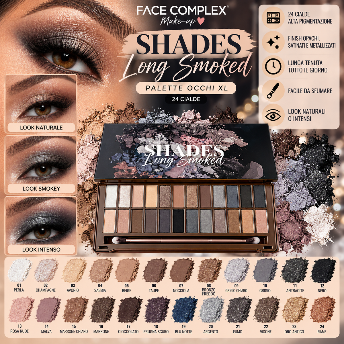FACE COMPLEX | Shades long palette