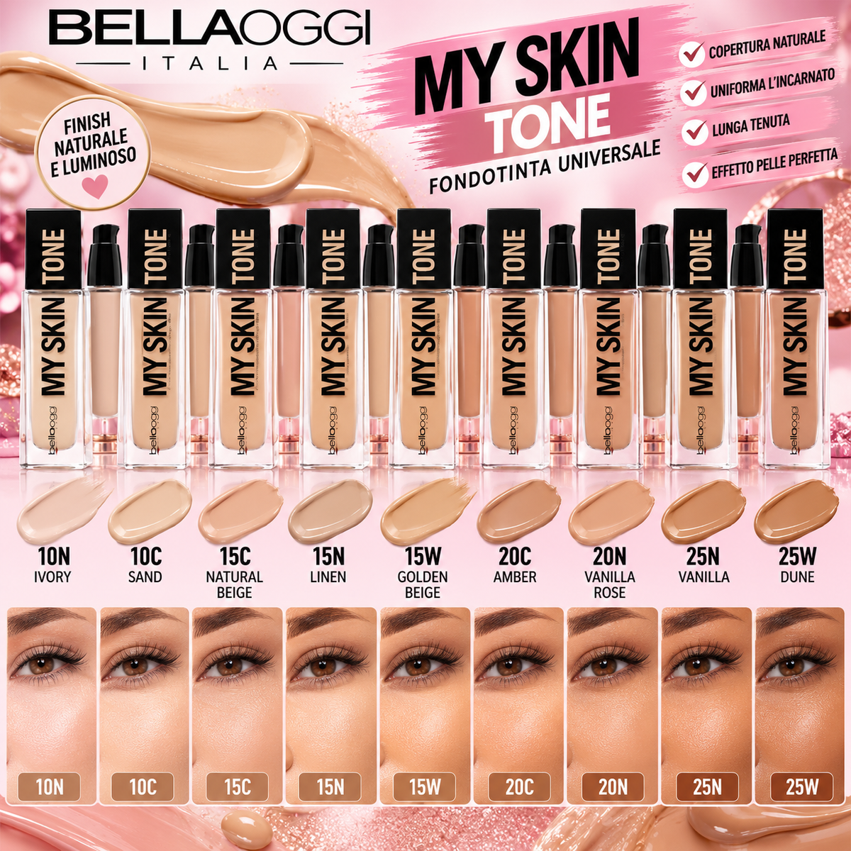 Bella Oggi My Skin Tone Fondotinta – Tonalità Assortite