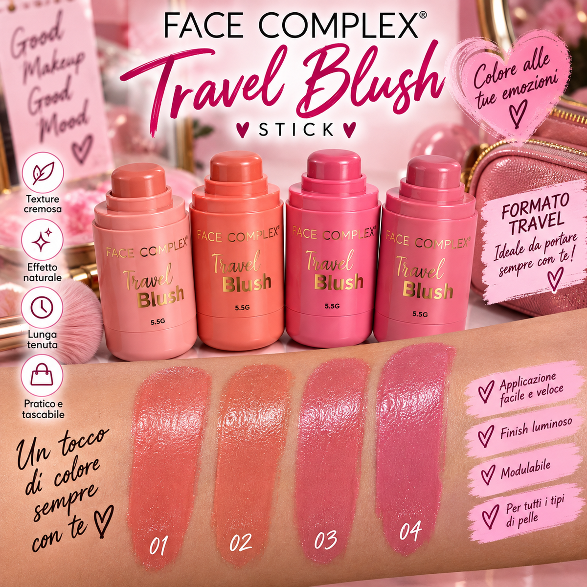 FACE COMPLEX | TRAVEL BLUSH STICK