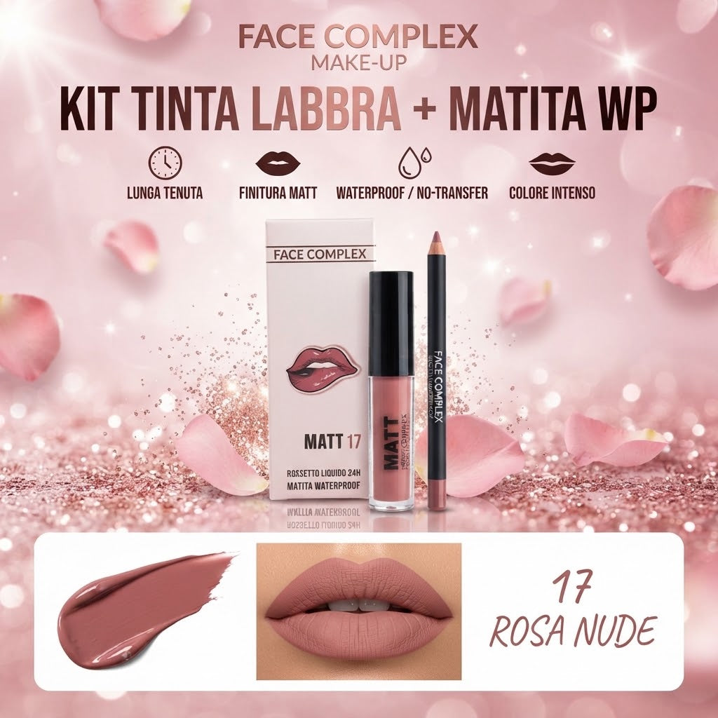 FACE COMPLEX | Kit tinta labbra+matita labbra waterproof N.17