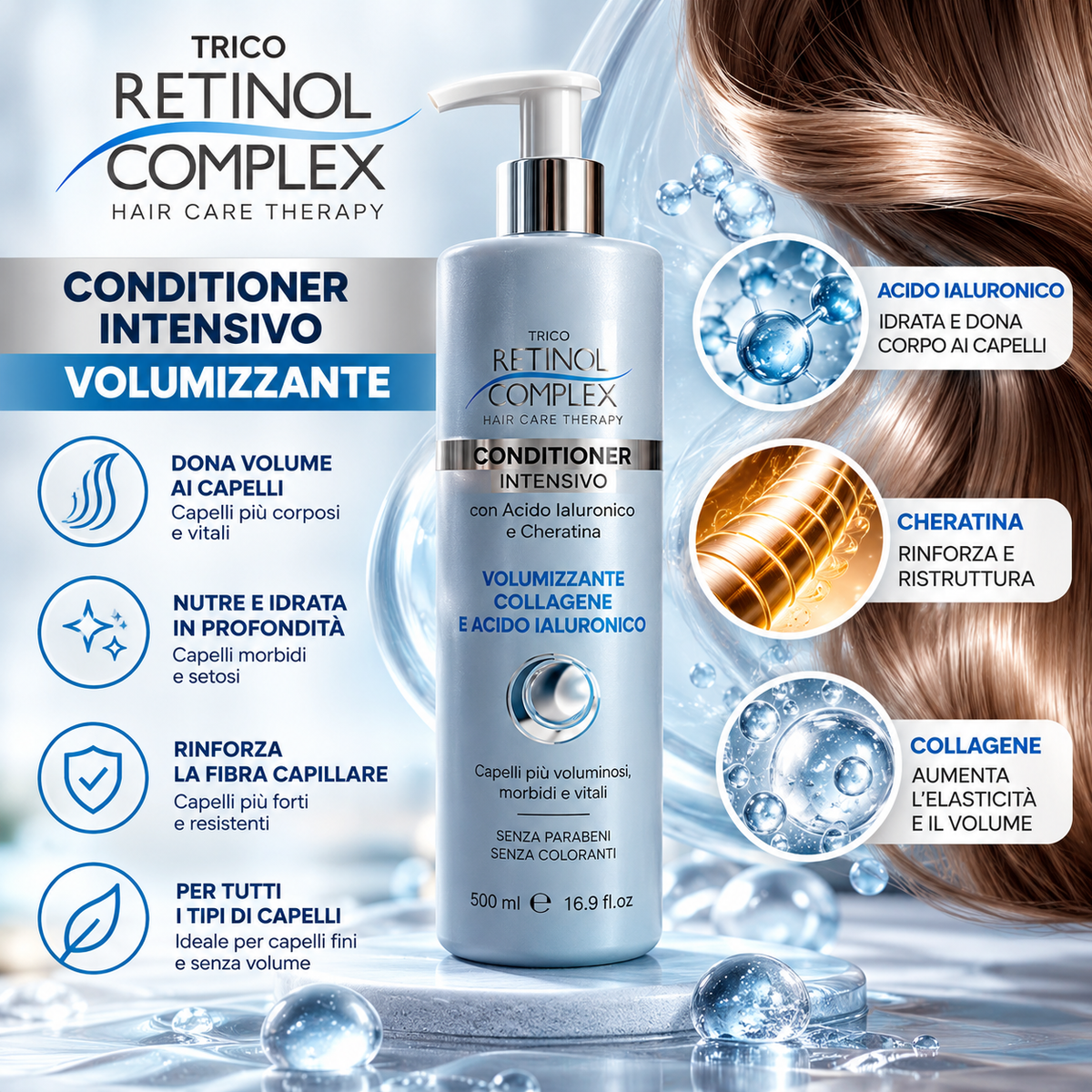 Retinol Complex Conditioner Intensivo Volumizzante 500 ml