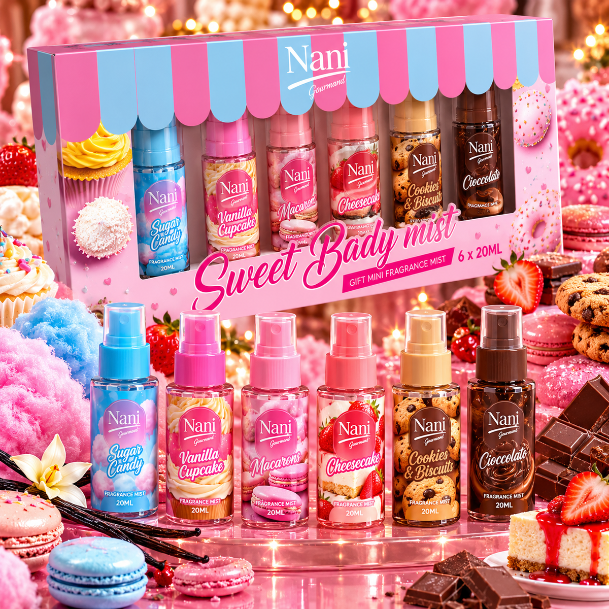 NANI GOURMAND | 6x acque corpo 20 ML
