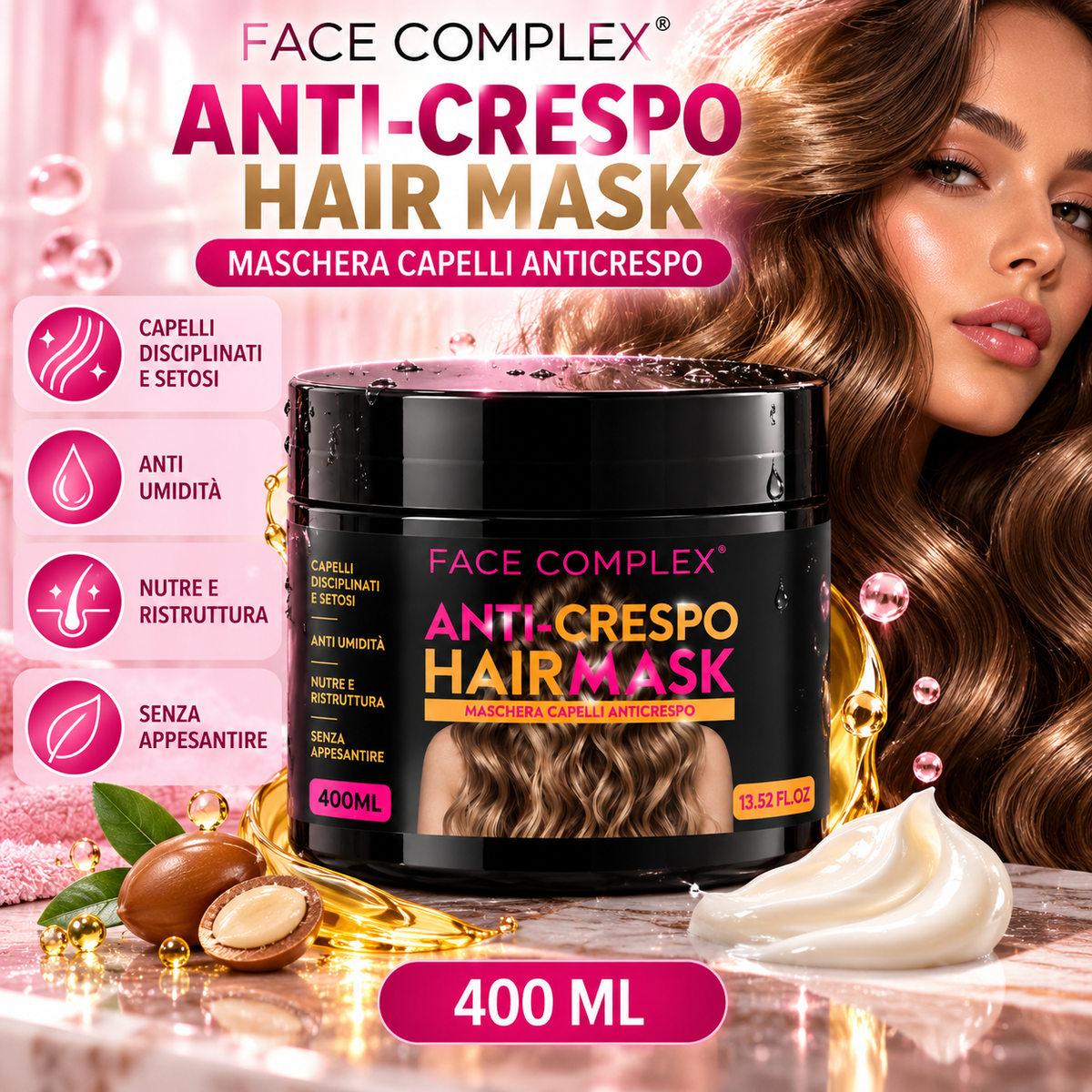 Face Complex Maschera Capelli Anticrespo – Hair Mask 400 ml
