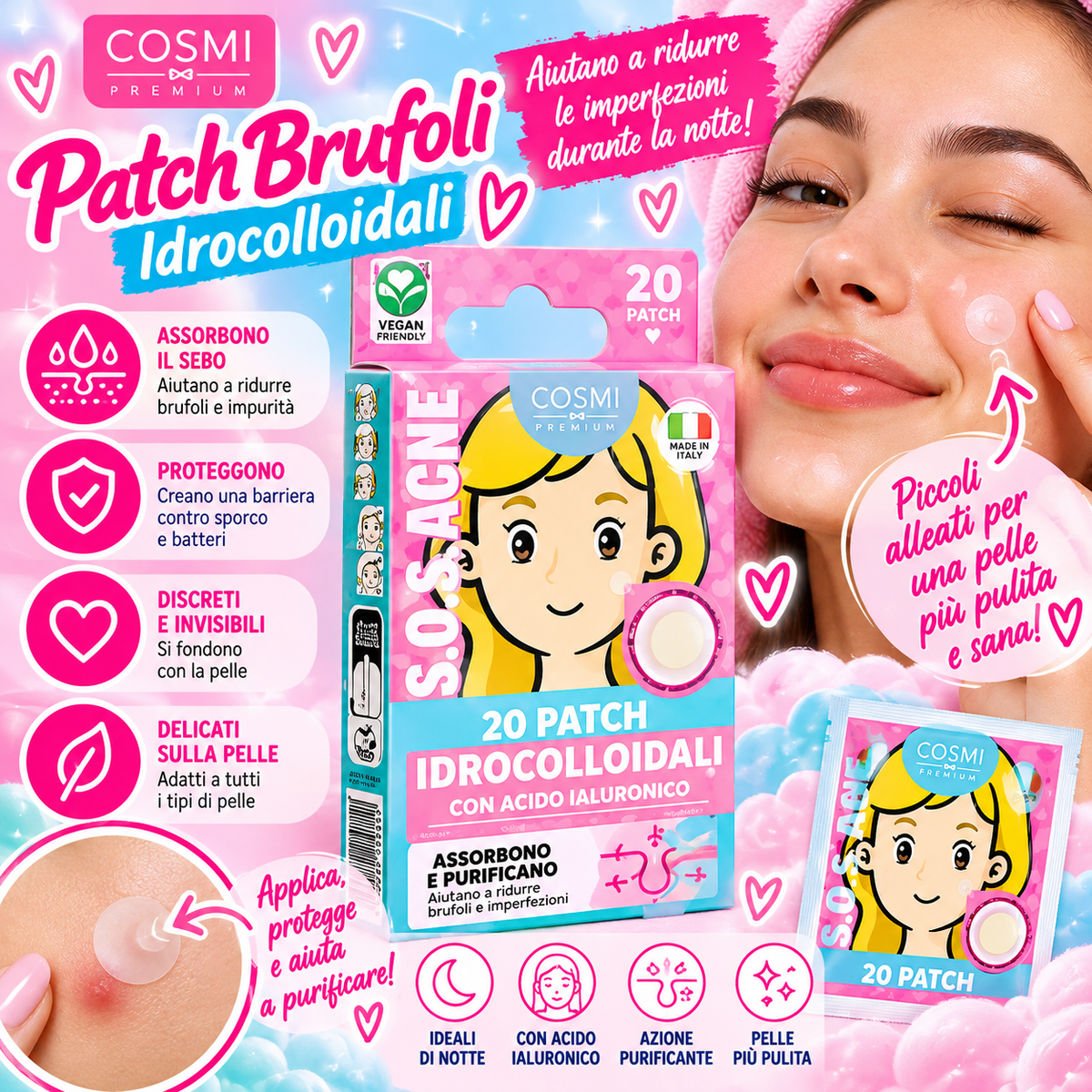 COSMI | Patch brufoli idrocolloidali 20pz