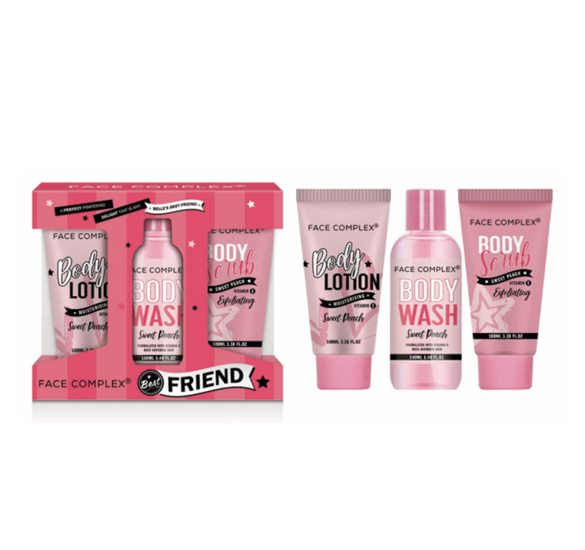 FC GIFT SET 41 CREMA CORPO PESCA 100ML + BAGNO SCHIUMA PESCA 100ML+BODY SCRUB PESCA 100ML