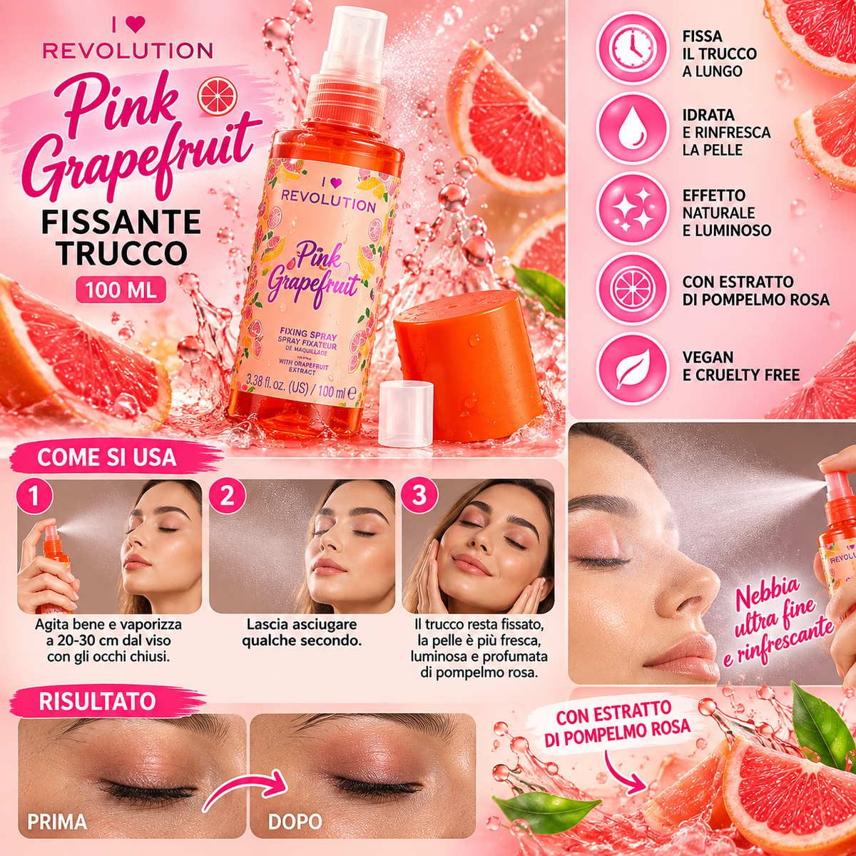 I love revolution fissante makeup grapefruit 100 ml