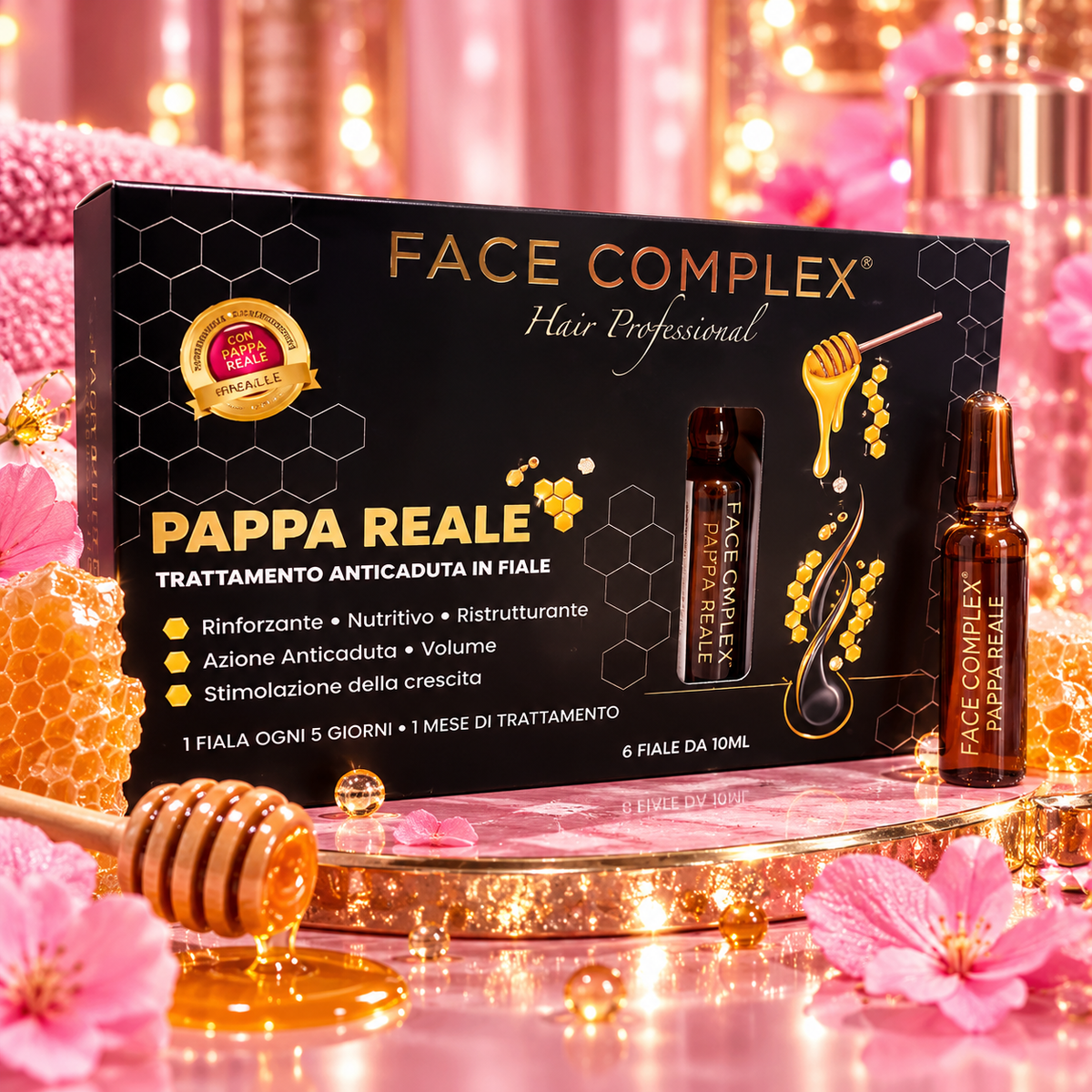 FACE COMPLEX | trattamento Anticaduta pappa reale 6 fiale da 10ml