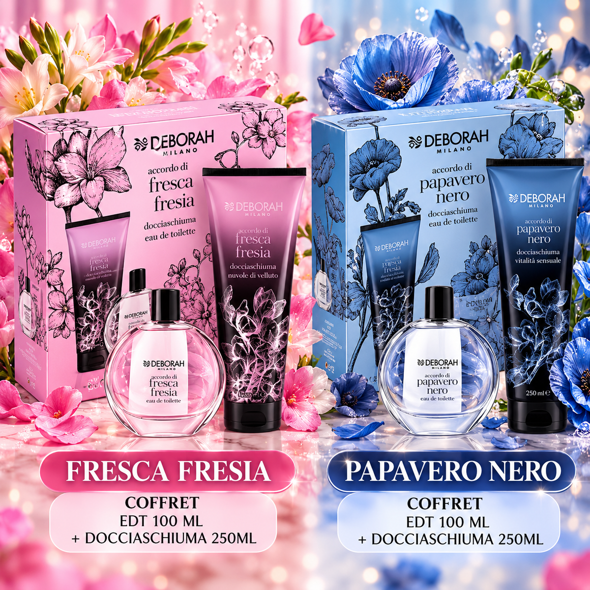 Deborah Milano Coffret Skincare – Profumo 100ml e doccia schiuma 250ml