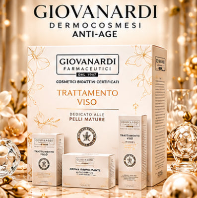 Giovanardi Farmaceutici Cofanetto Viso Pelli Mature – Crema Rimpolpante + Detergente + Maschera Anti-Age