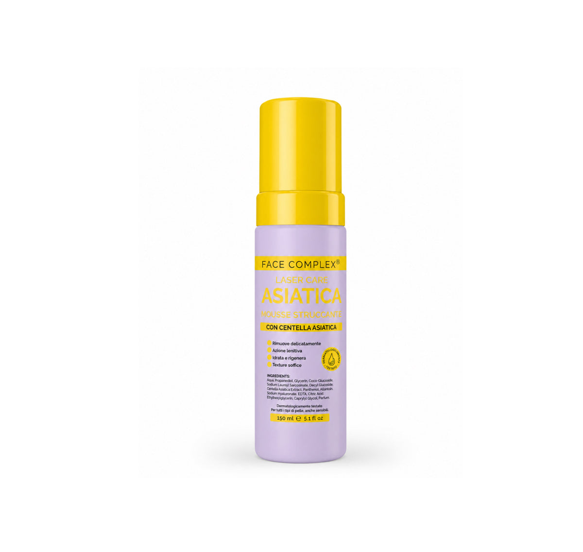 FACE COMPLEX LASER CARE ASIATICA MOUSSE STRUCCANTE CON CENTELLA ASIATICA 150ML