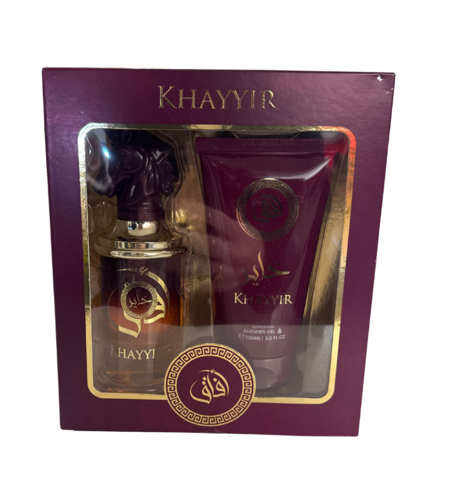 AFAQ KHAYYIR EDP 100ML+SHOWER GEL 150ML EQUIVALENZA: Jazbaat Al Layl – Eau De Parfum