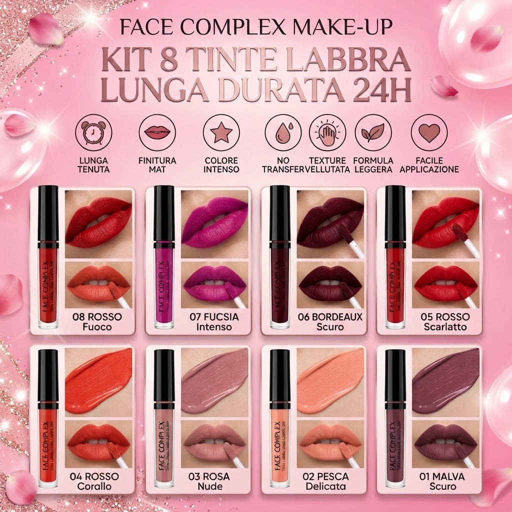 FACE COMPLEX | 24H tinta labbra 👄 matte