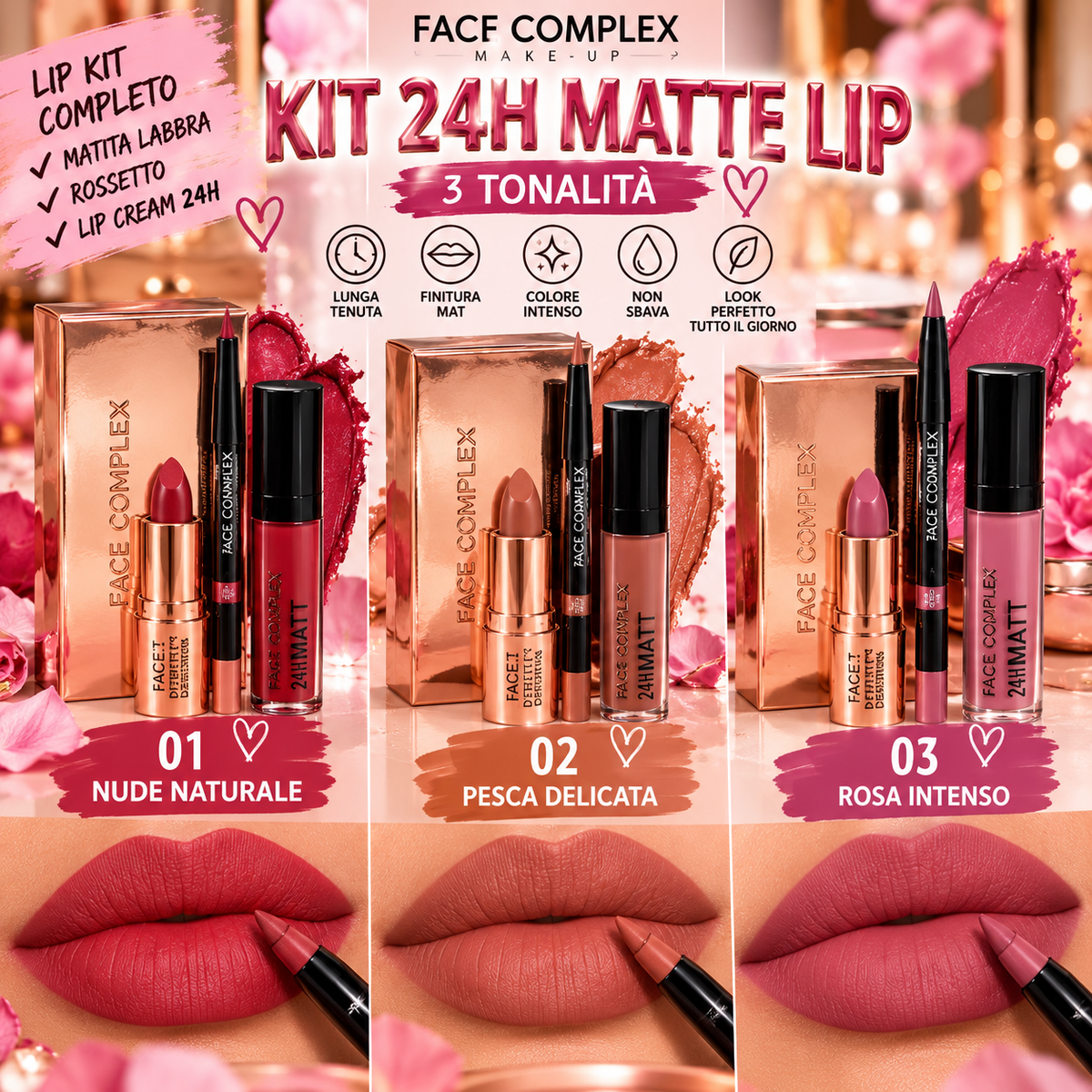 FACE COMPLEX | KIT 24 H MATTE LIP