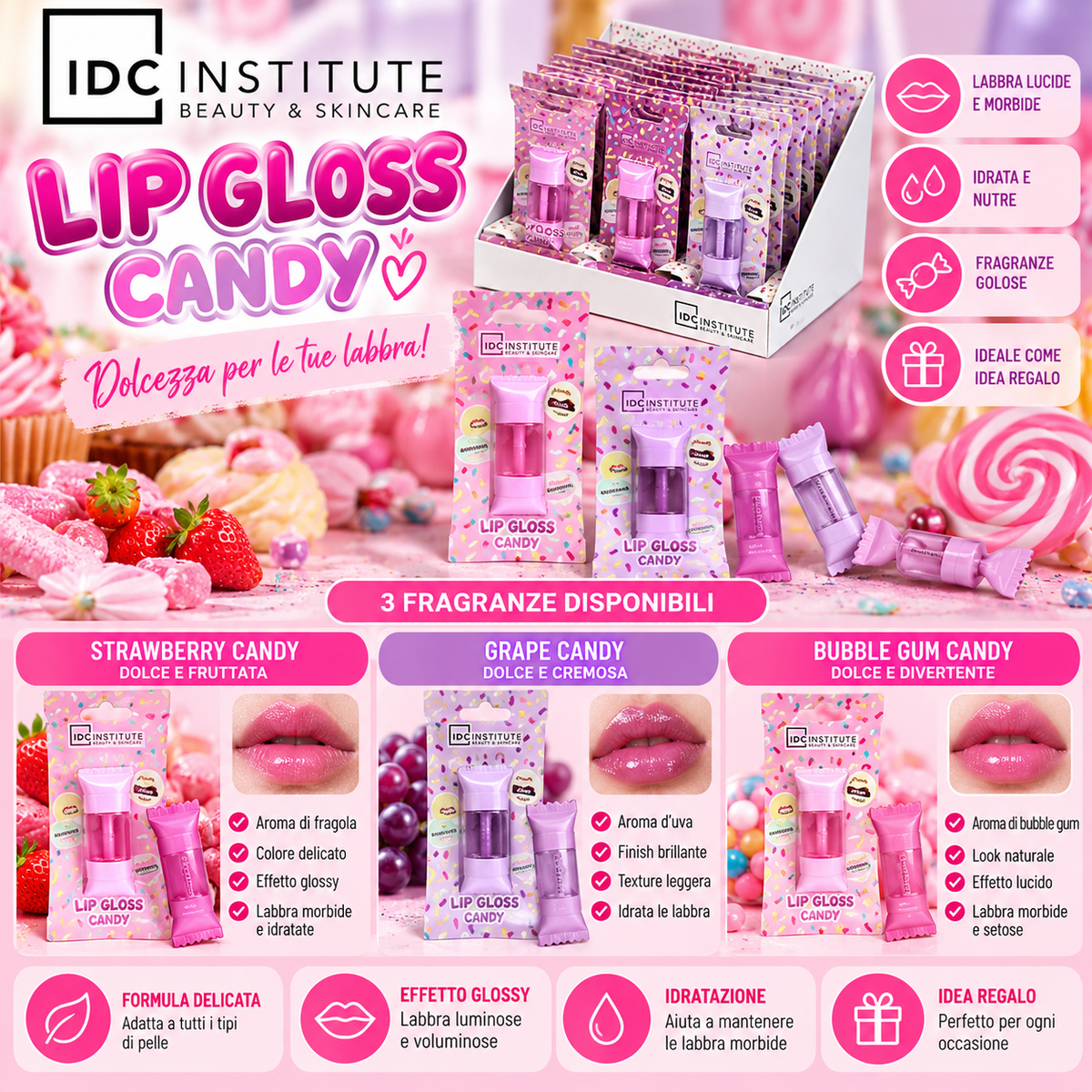IDC INSTITUTE LIP GLOSS CANDY