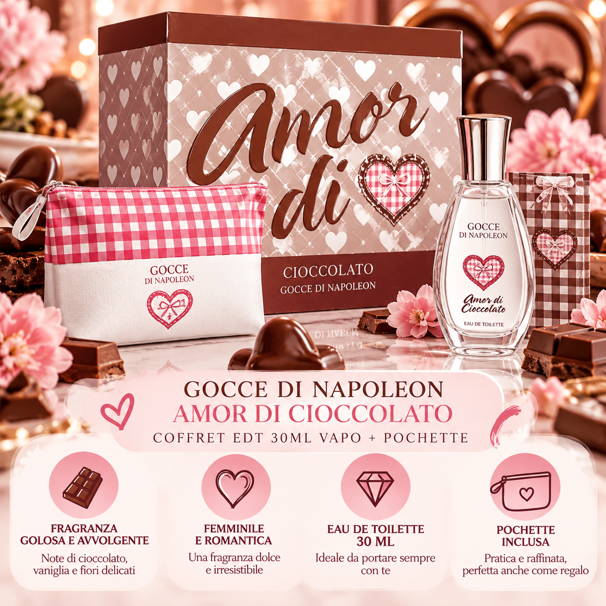 Gocce di Napoleon Amor di Cioccolato Coffret – Eau de Parfum + Pochette 30 ml