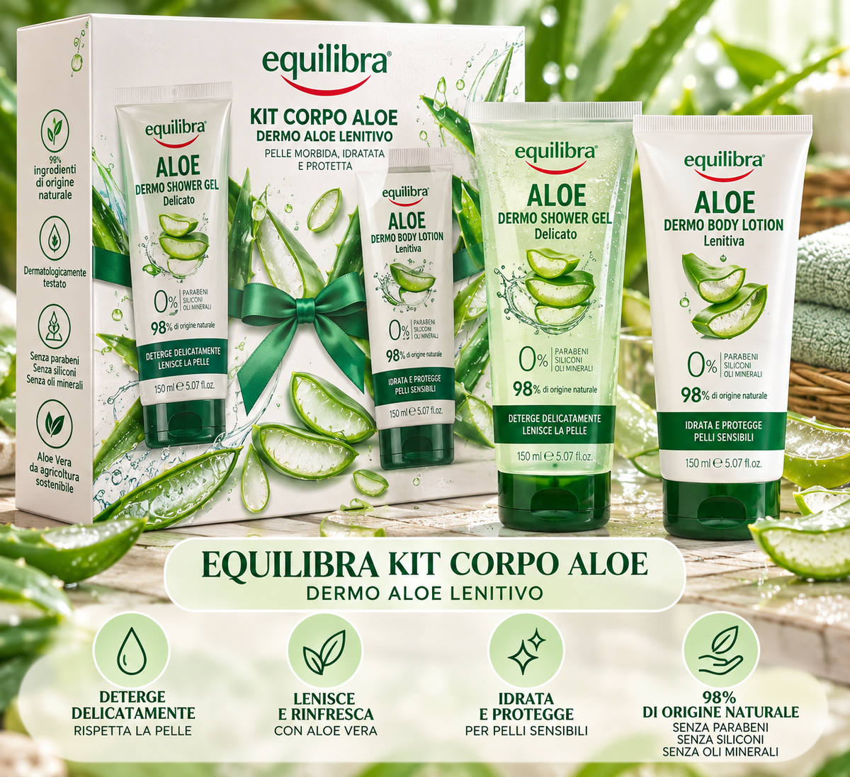 Equilibra Aloe Kit Corpo – Set Idratante Aloe Vera