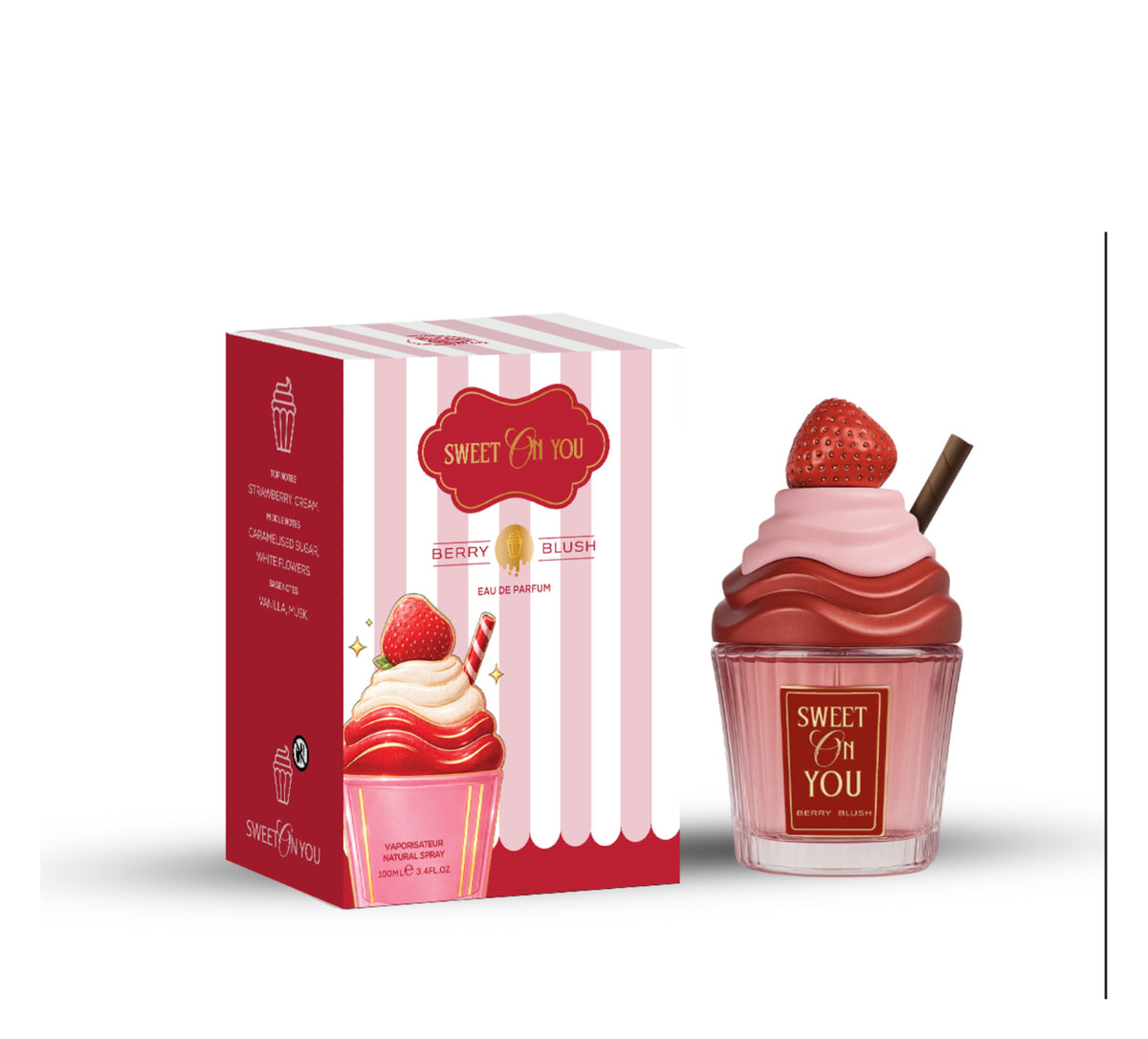AFAQ SWEET ON YOU BERRY BLUSH EDP 100ML EQUIVALENZA: LATTAFA GOURMAND BERRY ON TOP