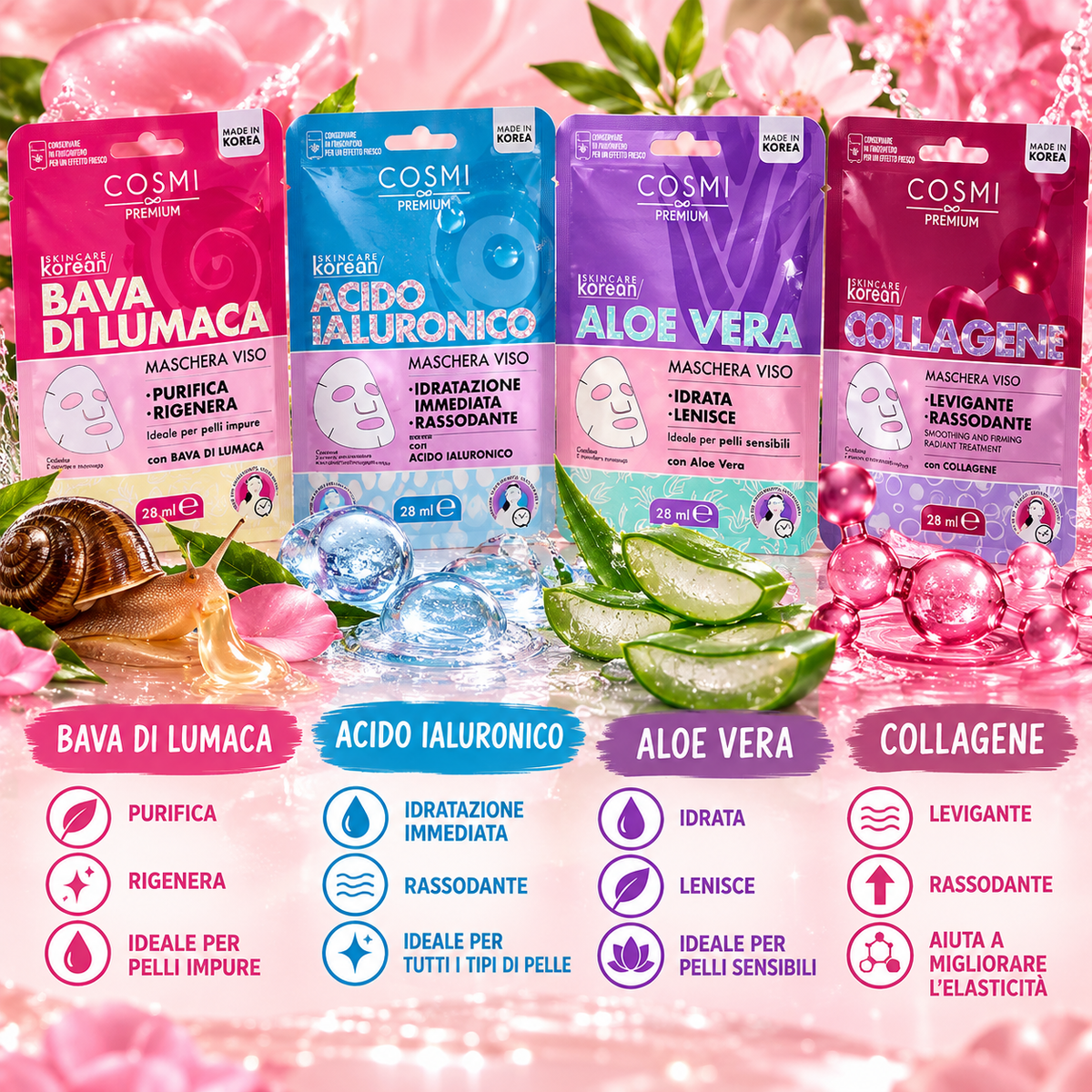 COSMI MASCHERA VISO KOREANE