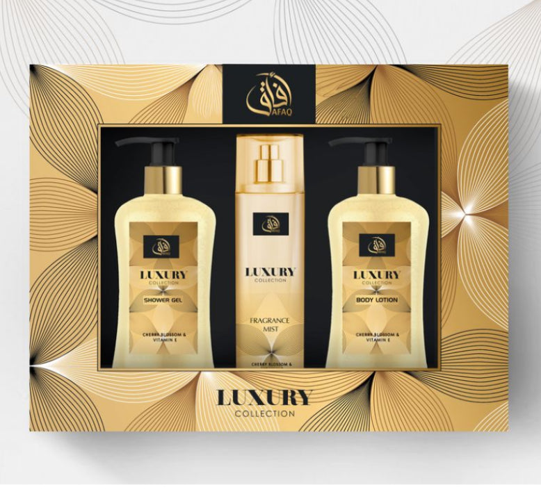 AFAQ LUXURY BODY LOTION 250ML + ACQUA PROFUMATA 225ML + SHOWER GEL 250ML